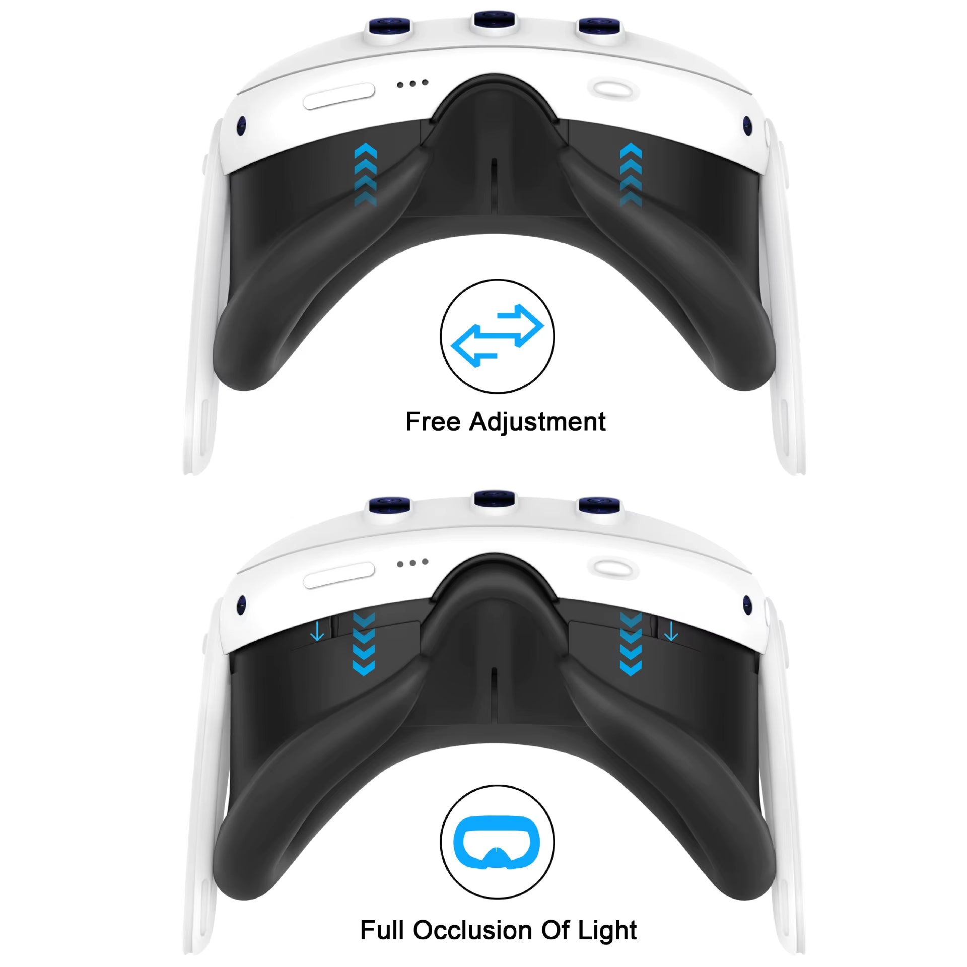 For Meta Quest 3 Case Replacement Face Pad Silicone Eye Cover Anti-Sweat Mask Cover VR Glasses for Oculus Quest 3 Accessories