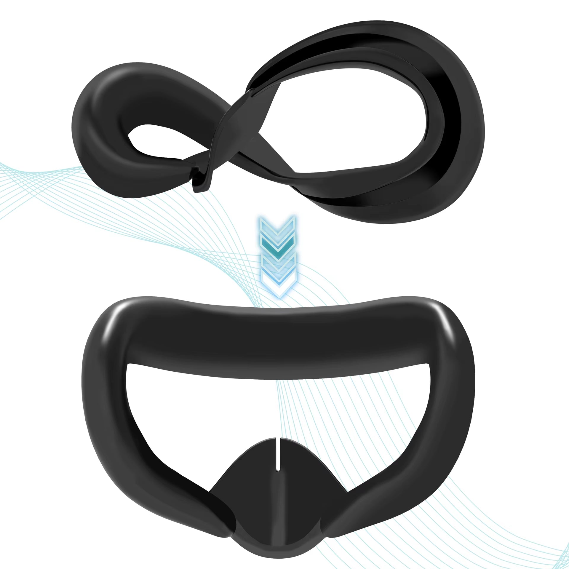 For Meta Quest 3 Case Replacement Face Pad Silicone Eye Cover Anti-Sweat Mask Cover VR Glasses for Oculus Quest 3 Accessories