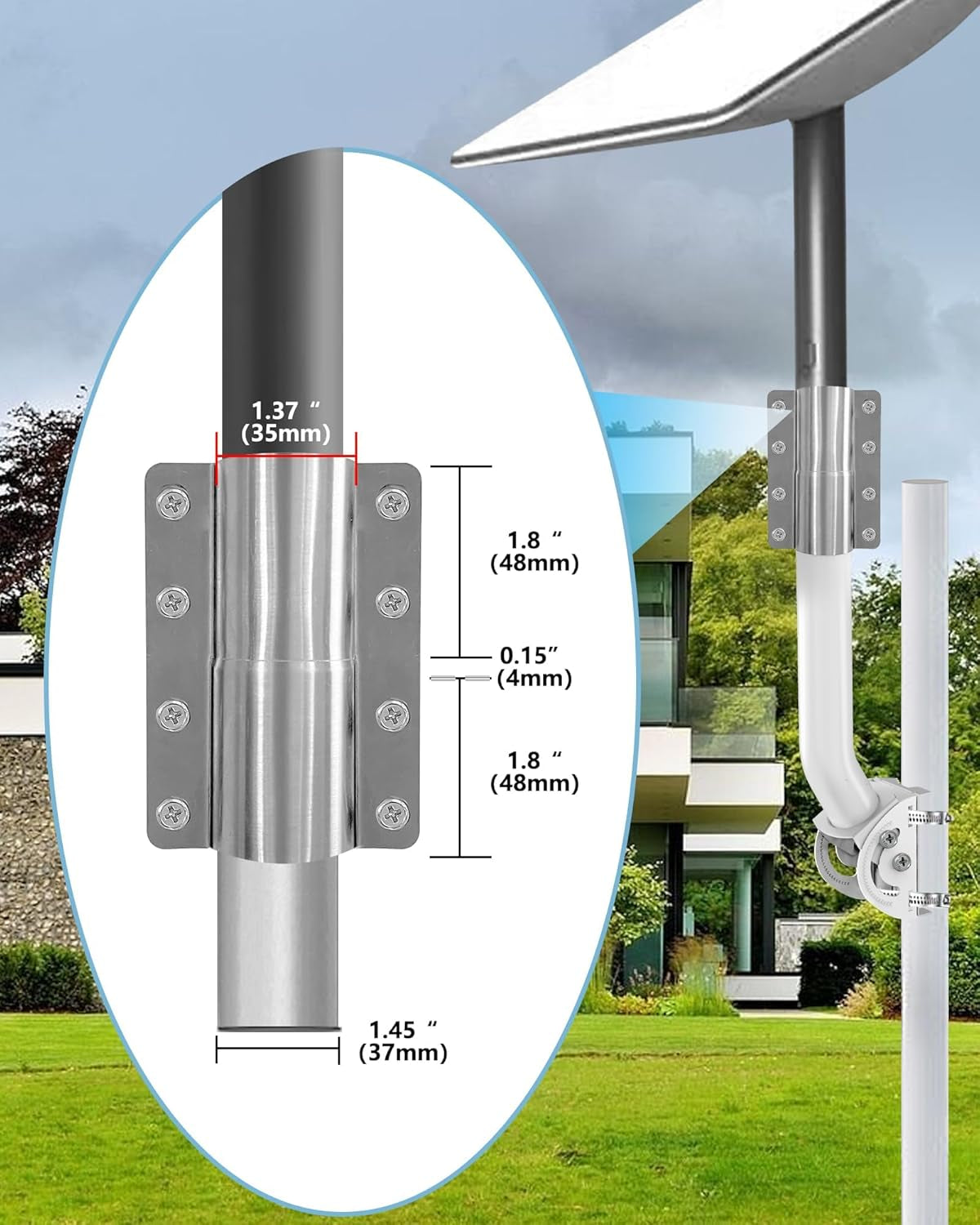 Starlink Roof Mount, Starlink Internet Kit Satellite Antenna J Pole Mounting Kit