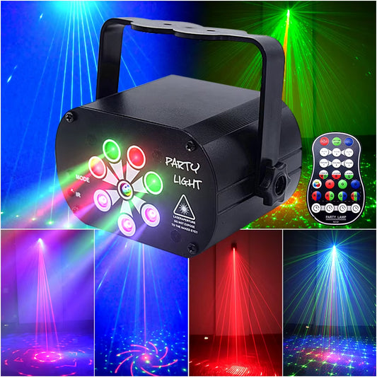 RGB Mini Led DJ Disco Laser Light Projector USB LED UV Sound Party Disco Light for Wedding Xmas Birthday Halloween Party Dj Home