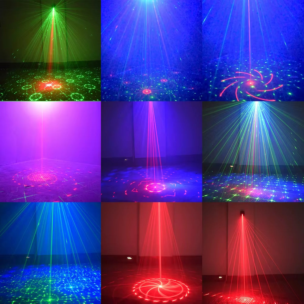 RGB Mini Led DJ Disco Laser Light Projector USB LED UV Sound Party Disco Light for Wedding Xmas Birthday Halloween Party Dj Home